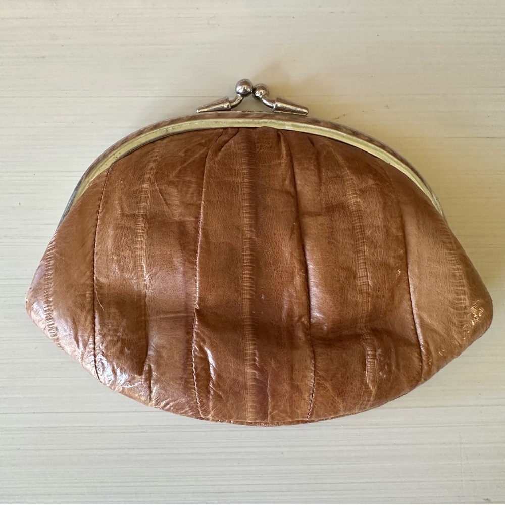 Elegant Tan Leather Clutch